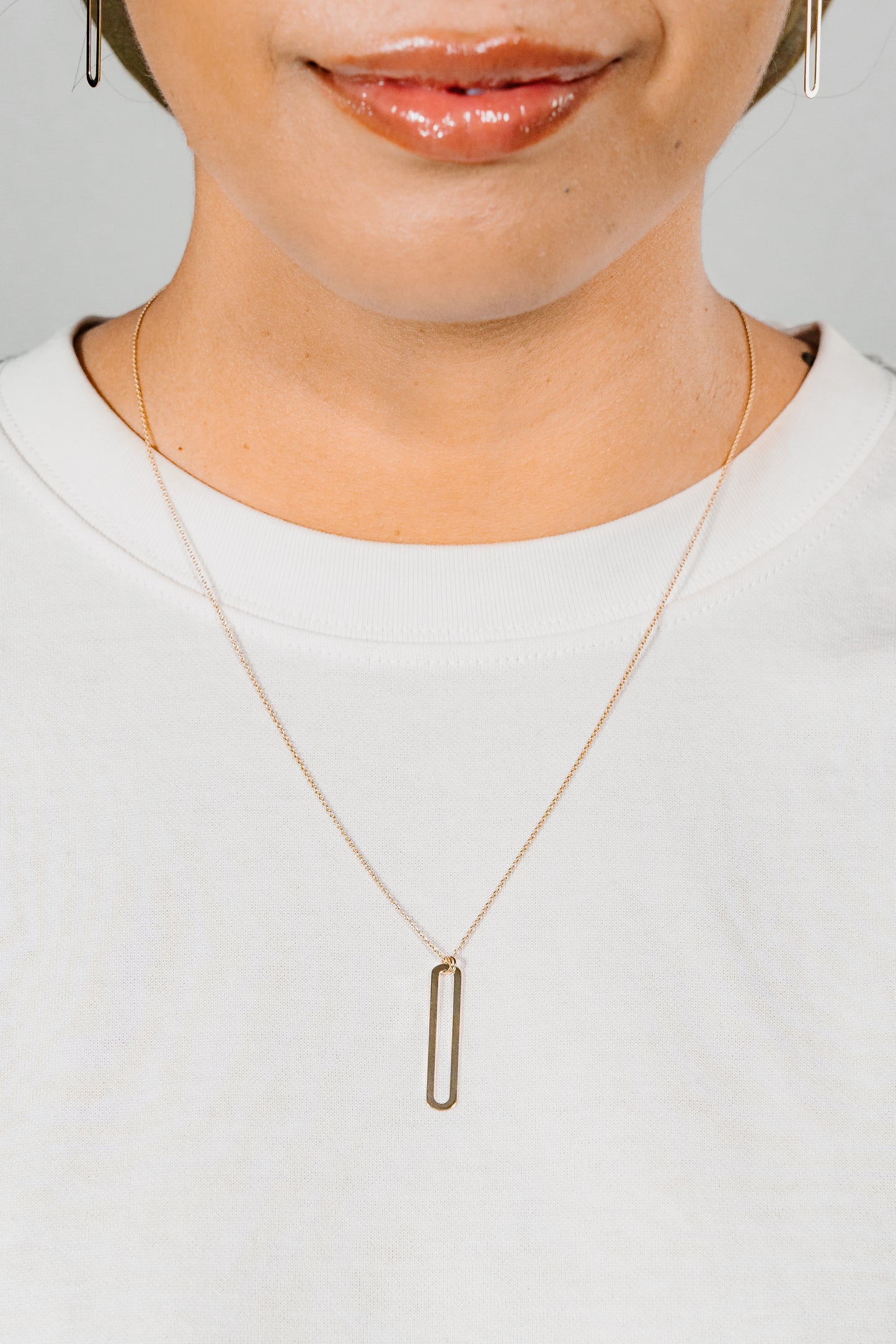 Rectangle Pendant Necklace (Sample Sale)