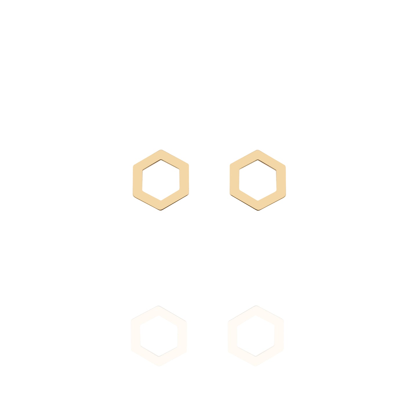 Hexagon Single Stud Earrings (Sample Sale)