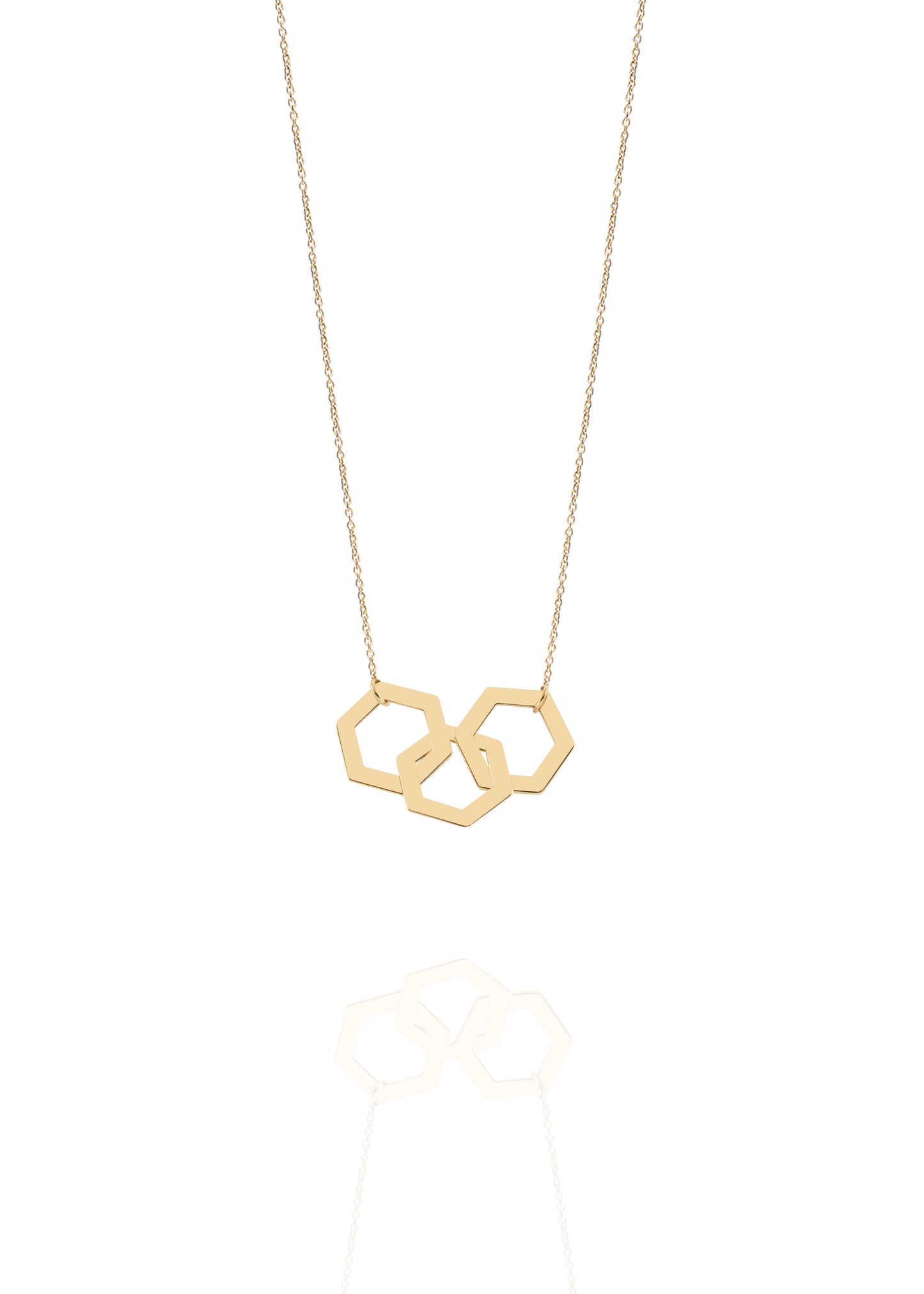 Hexagon Trio Necklace (Sample Sale)