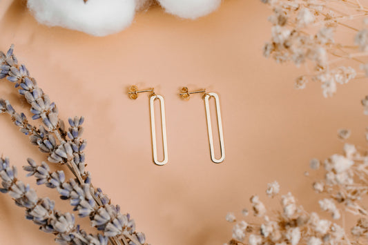 Rectangle Pendant Earrings